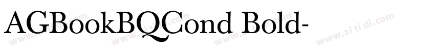 AGBookBQCond Bold字体转换